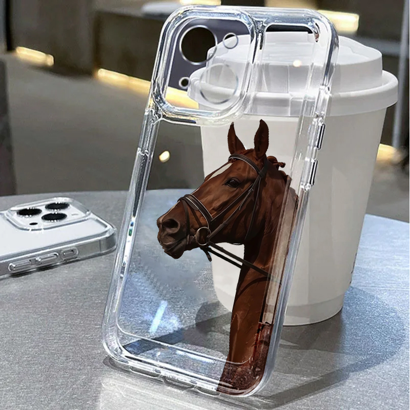 Phone Cases Xr Iphone - Hayvan Atı Desenli Yumuşak Telefon Kılıfı