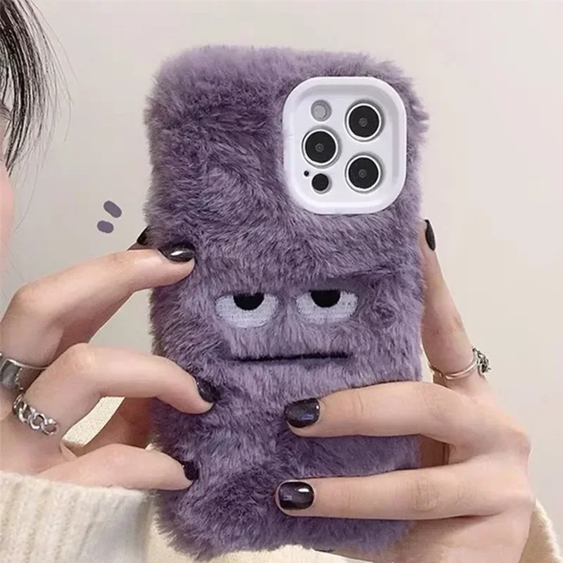 Phone Cases For Iphone 16 - Sevimli Canavar Peluş Yumuşak Telefon Kılıfı