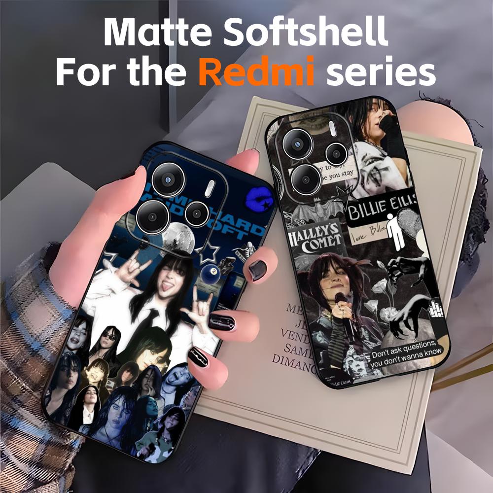 Phone Cases H&M - Singer B-Billies-E-Eilishs-H Telefon Kılıfı, Yumuşak Siyah