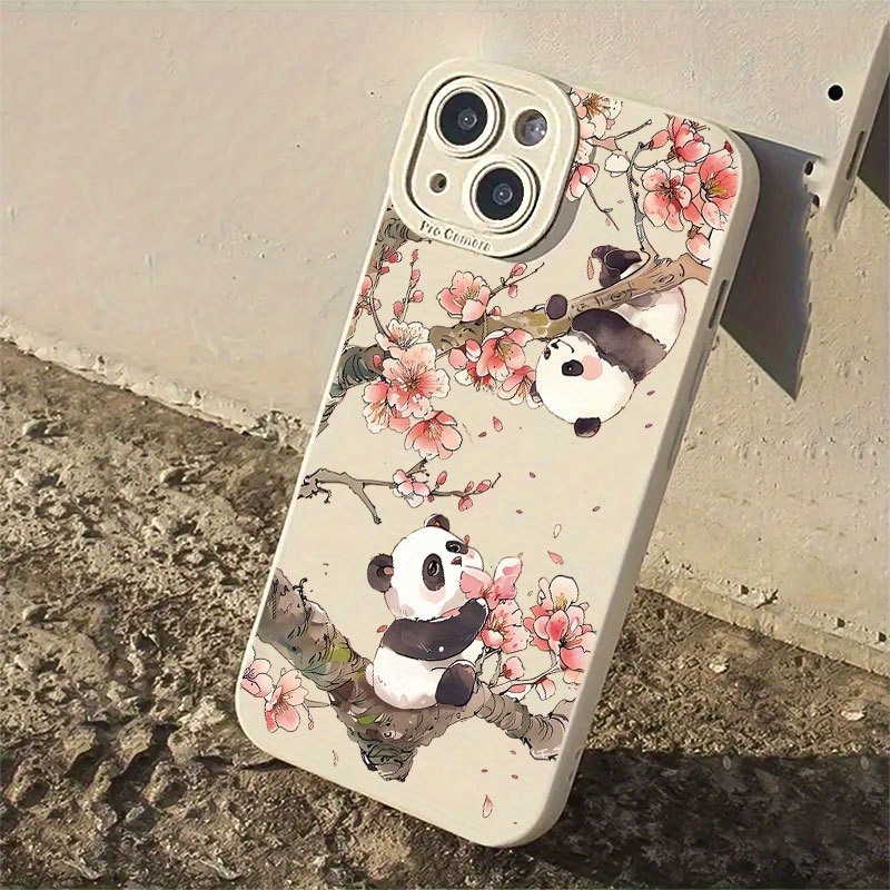 Phone Cases Xr Iphone - Kawaii Panda Sakura Desenli Telefon Kılıfı,