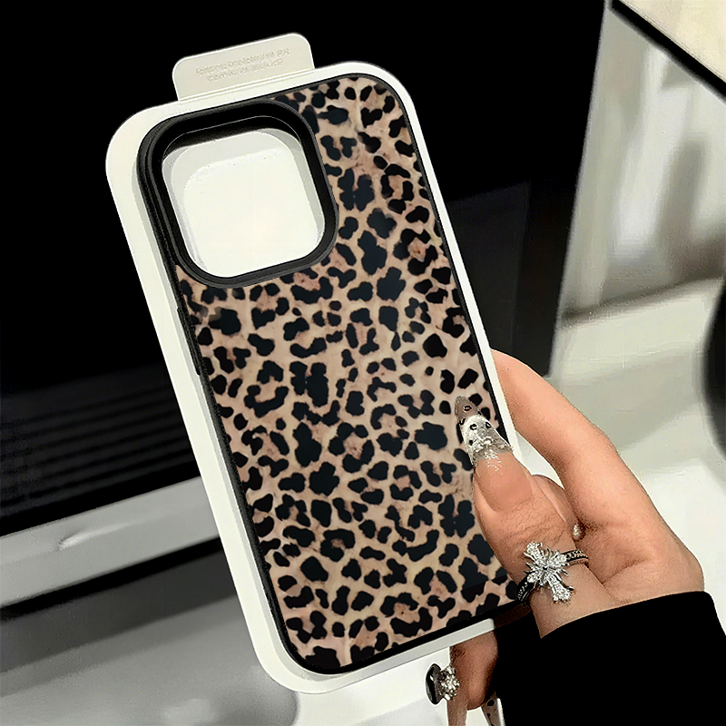 Phone Cases Xr Iphone - Darbeye Dayanıklı Siyah Leopar Desenli Yumuşak